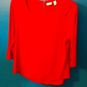 Chico's red poly spandex top Chico's size 2  large